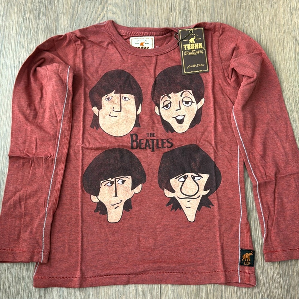 NWT The Beatles band Limited Edition Trunk long sleeved kids tshirt